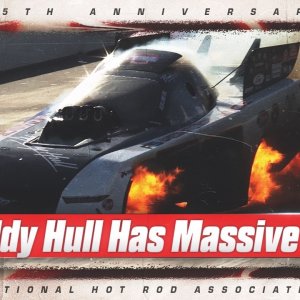 Buddy Hull has massive fire at the AMALIE Motor Oil NHRA Gatornationals