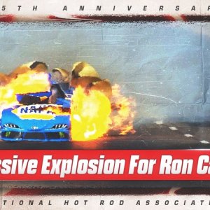 Massive explosion for Ron Capps at the Arizona Nationals