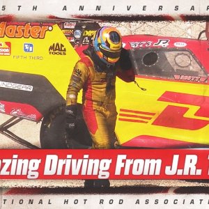 Amazing driving from J.R.Todd as he enters the sand at the NHRA 4-Wide Nationals