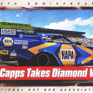 Ron Capps takes the diamond Wally in Charlotte