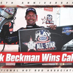 Jack Beckman wins the PlayNHRA All-Star Funny Car Callout