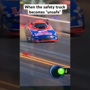 When the safety truck becomes “unsafe” #nhra #dragracing #motorsport #tfchief #funnycar