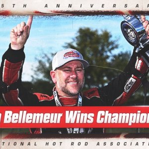 Sean Bellemeur clinches third straight Top Alcohol Funny Car championship