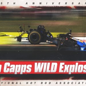 Ron Capps rides out WILD explosion at Texas NHRA FallNationals