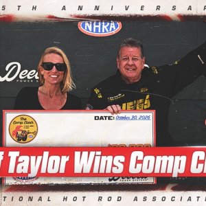 Jeff Taylor wins the Deecell Comp Clash at the MOPAR NHRA Las Vegas Nationals powered by Dodge